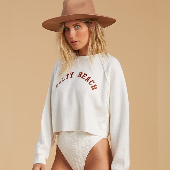 BILLABONG x The Salty Blonde Worn Right Womens Crew Sweatshirt - Picture 4 of 11